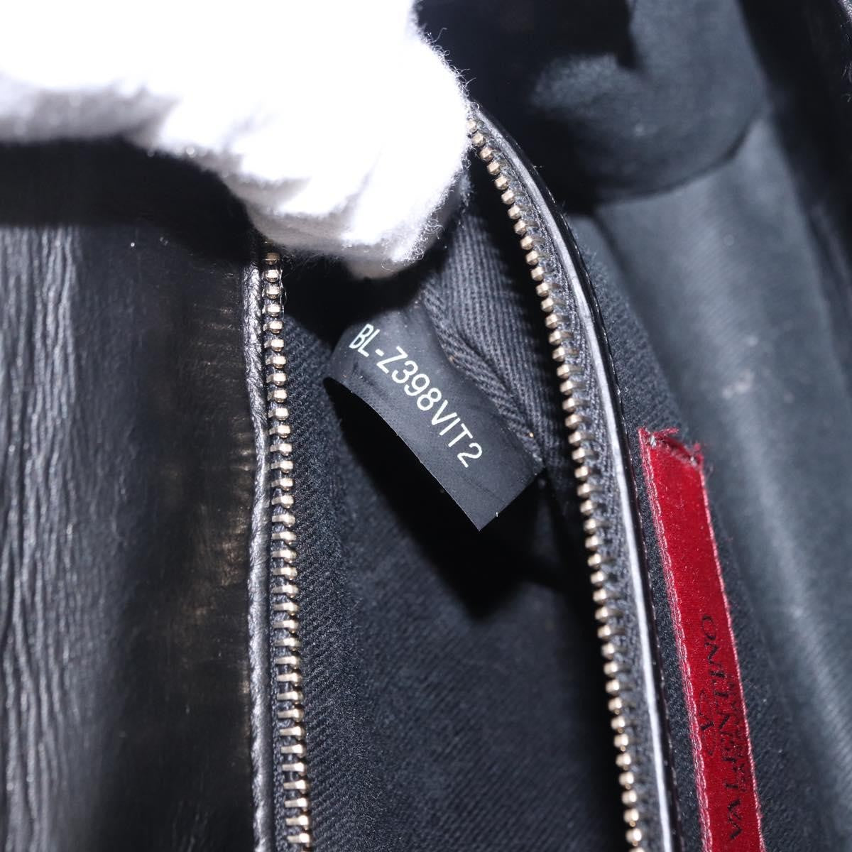 Valentino Garavani Glam Lock Leather Black Leather Shoulder Bag Bag (Pre-Owned)