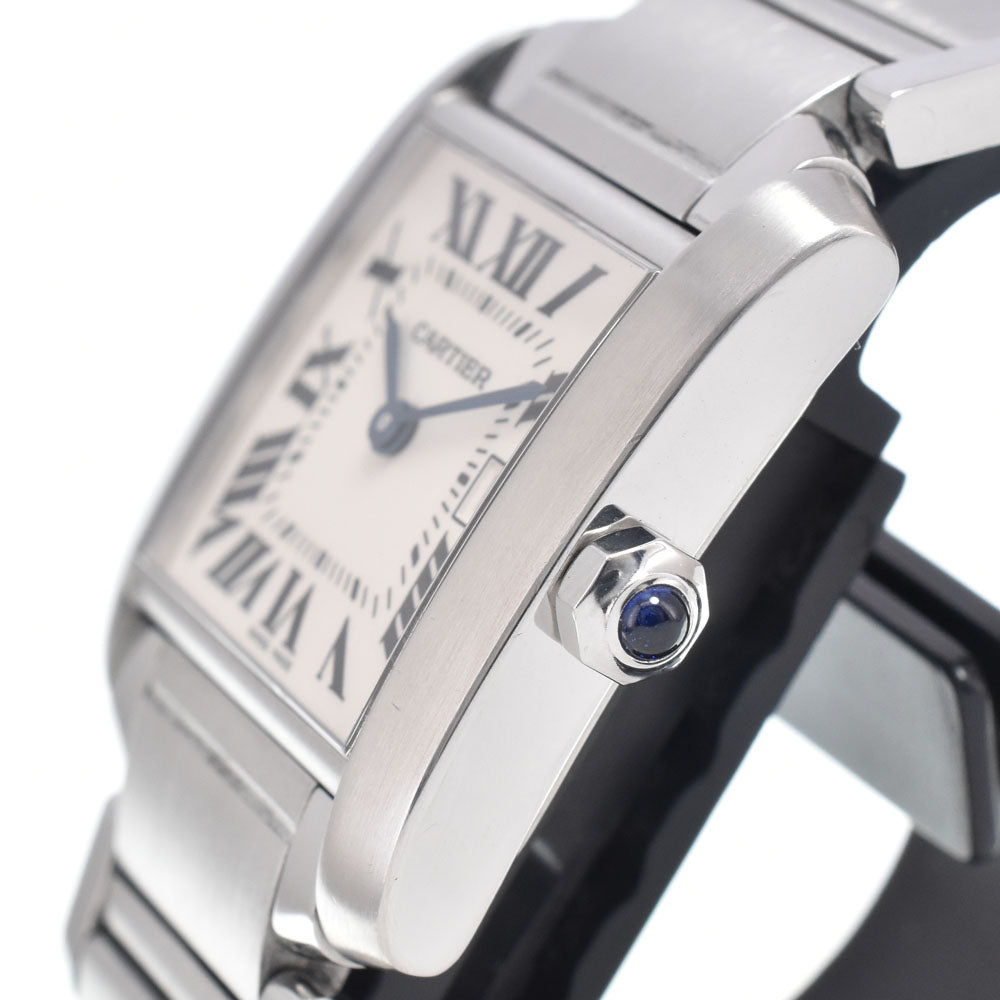 Cartier Tank Francaise Quartz Stainless Steel And Rose Gold With Mother Of Pearl Watch (Pre-Owned)