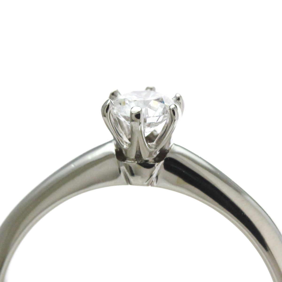 Tiffany & Co. Tiffany Setting Solitaire Platinum With Rbc Diamond G/Vvs2 Silver Platinum Ring Jewelry (Pre-Owned)