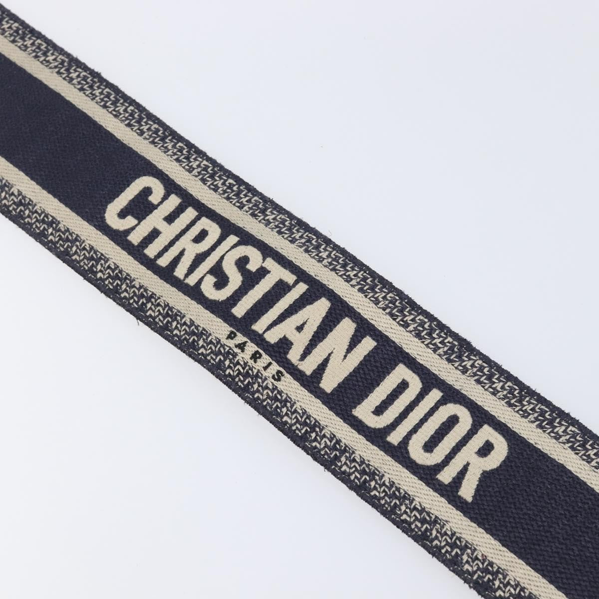 Christian Dior Shoulder Strap Embellished Canvas Navy Canvas Straps Accessory (Pre-Owned)