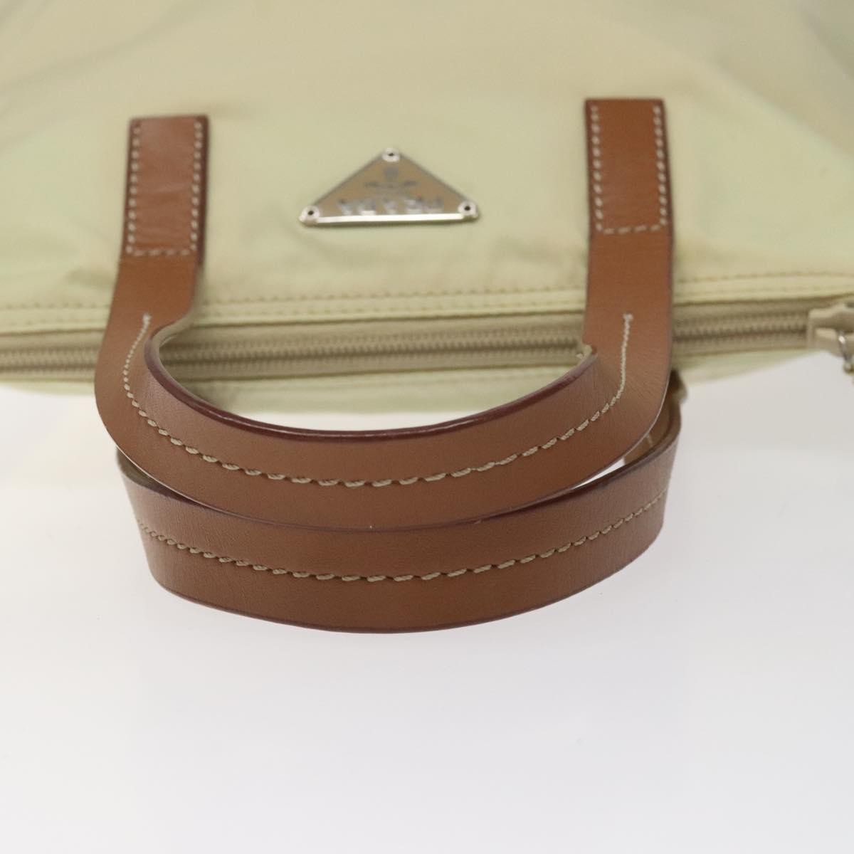 Prada Vintage Tote Tessuto White Nylon Tote Bag Bag (Pre-Owned)