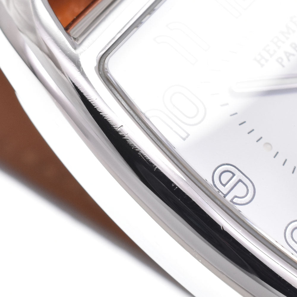 Hermes Cape Cod Quartz Stainless Steel And Leather Watch (Pre-Owned)