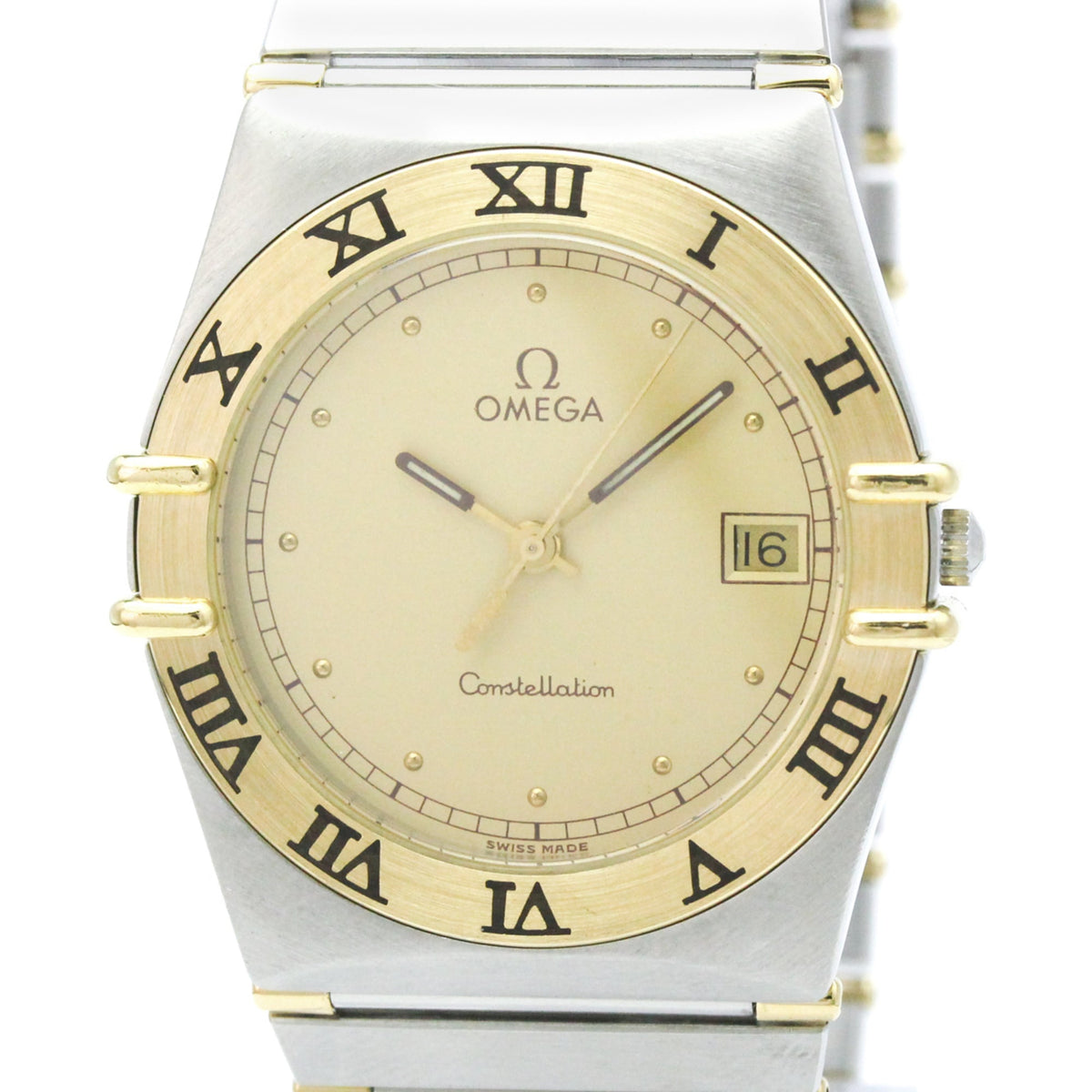 Omega Constellation Quartz Stainless Steel And Yellow Gold Watch (Pre-Owned)
