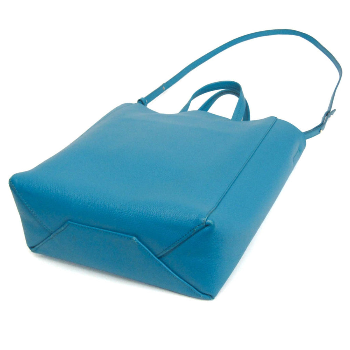 Celine Vertical Cabas All Over Logo Print Leather Blue Leather Tote Bag Bag (Pre-Owned)