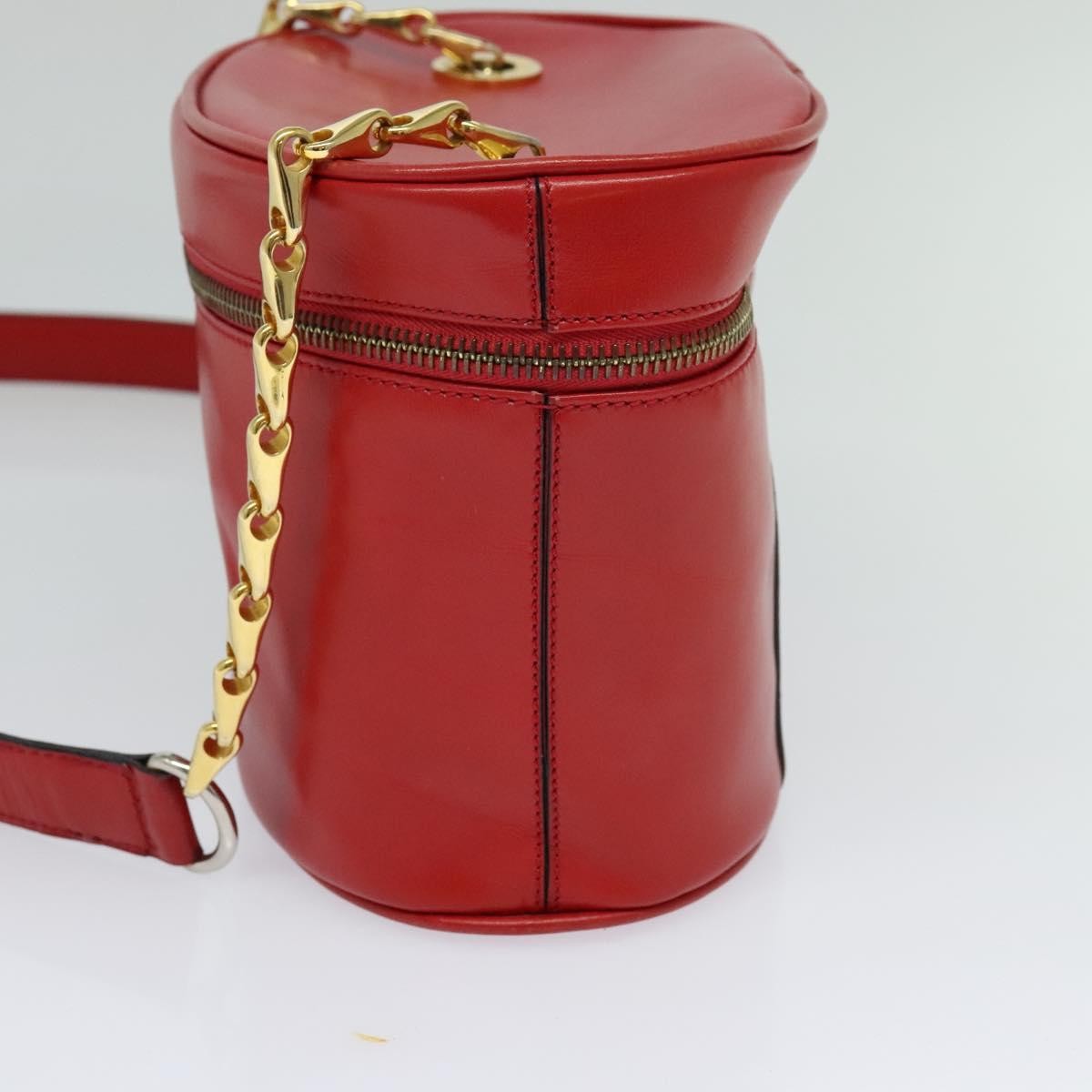 Celine Vanity Leather Red Leather Shoulder Bag Bag (Pre-Owned)