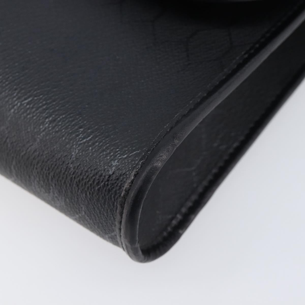 Christian Dior Vintage Honeycomb Zip Coated Canvas Black Canvas Clutche & Pouche Bag (Pre-Owned)