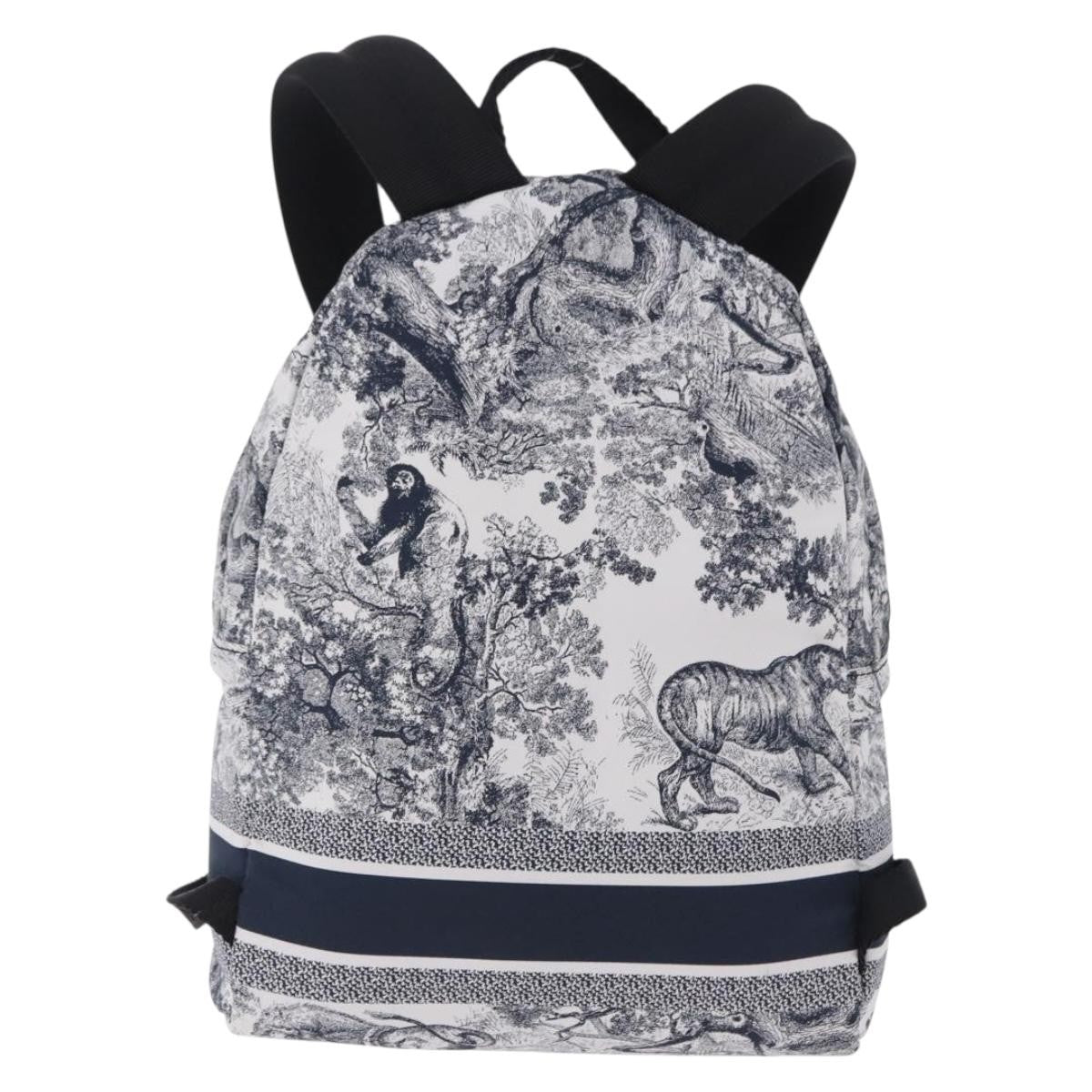Christian Dior Toile De Jouy Travel Technical Fabric Navy Nylon Backpack Bag (Pre-Owned)