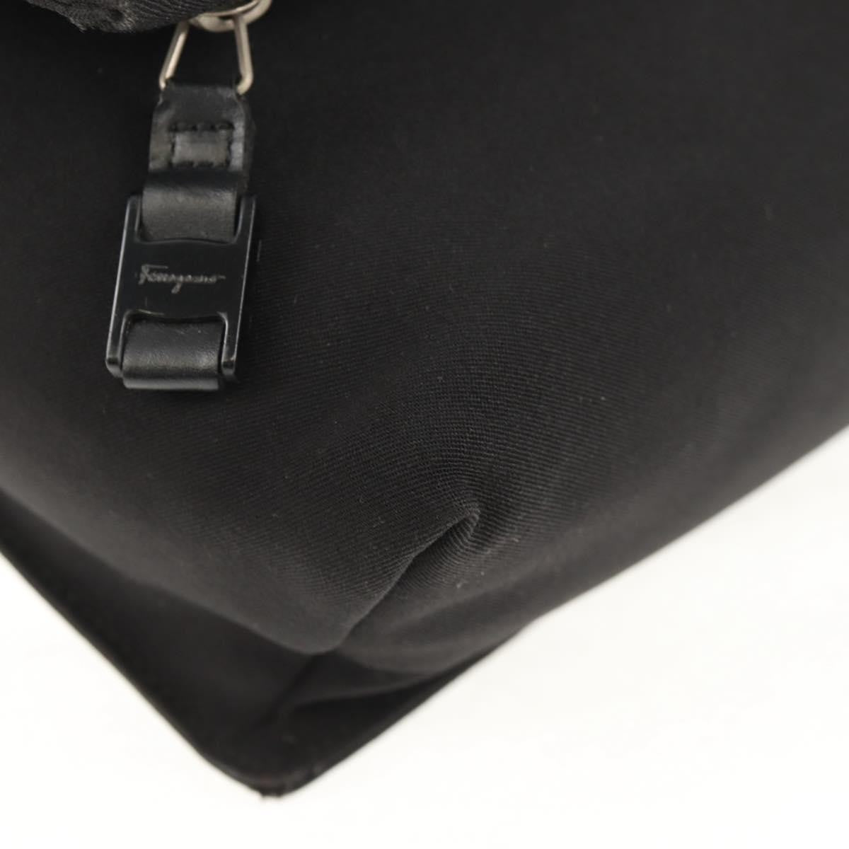Salvatore Ferragamo Vintage Nylon Black Nylon Shoulder Bag Bag (Pre-Owned)