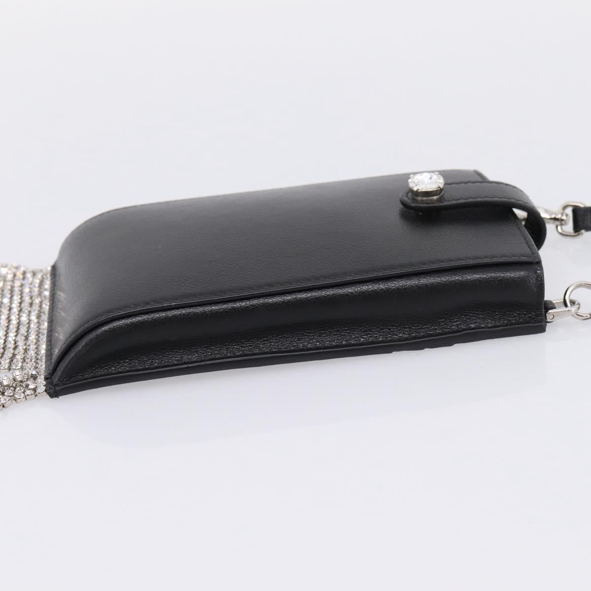 Miu Miu Shoulder Leather Black Leather Shoulder Bag Bag (Pre-Owned)