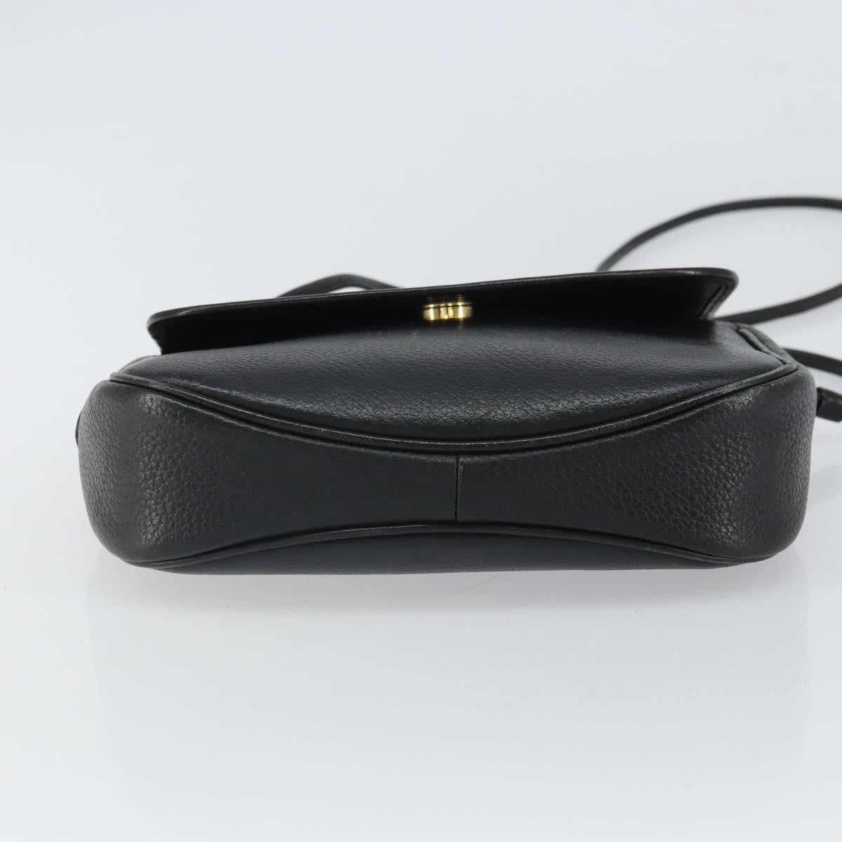 Burberry Vintage Leather Black Leather Shoulder Bag Bag (Pre-Owned)