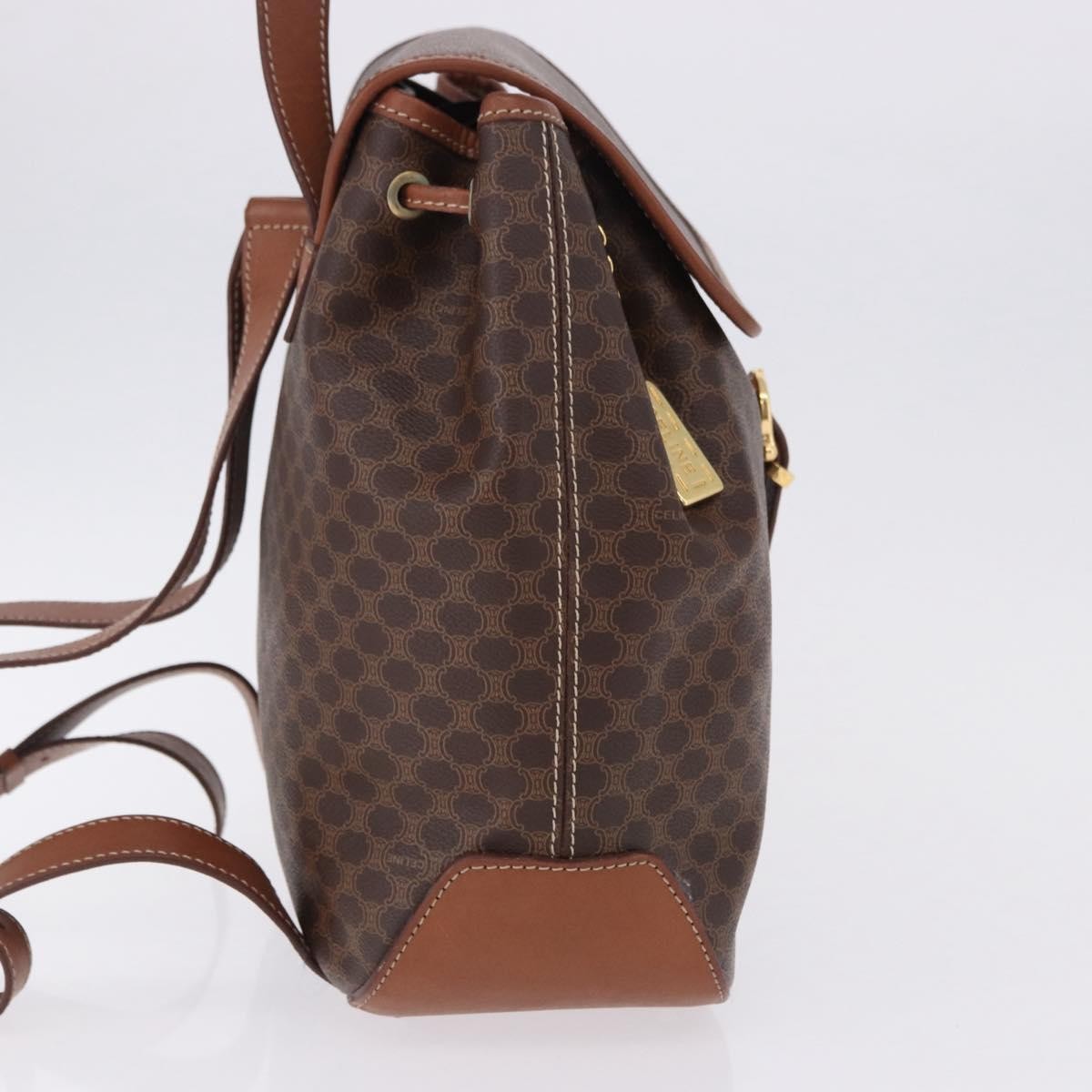 Celine Vintage Macadam Canvas Brown Canvas Backpack Bag (Pre-Owned)