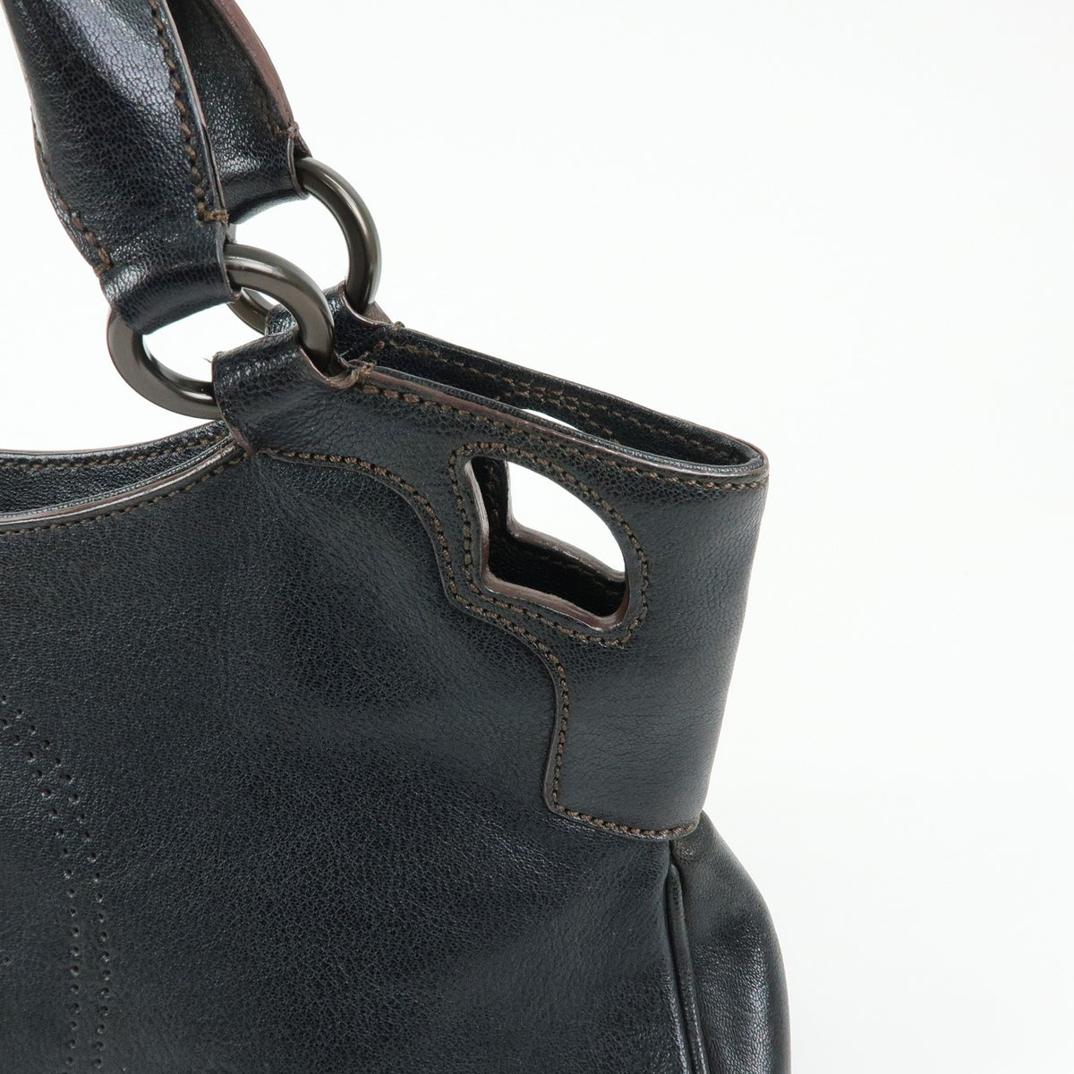 Cartier Marcello Leather Black Leather Handbag (Pre-Owned)