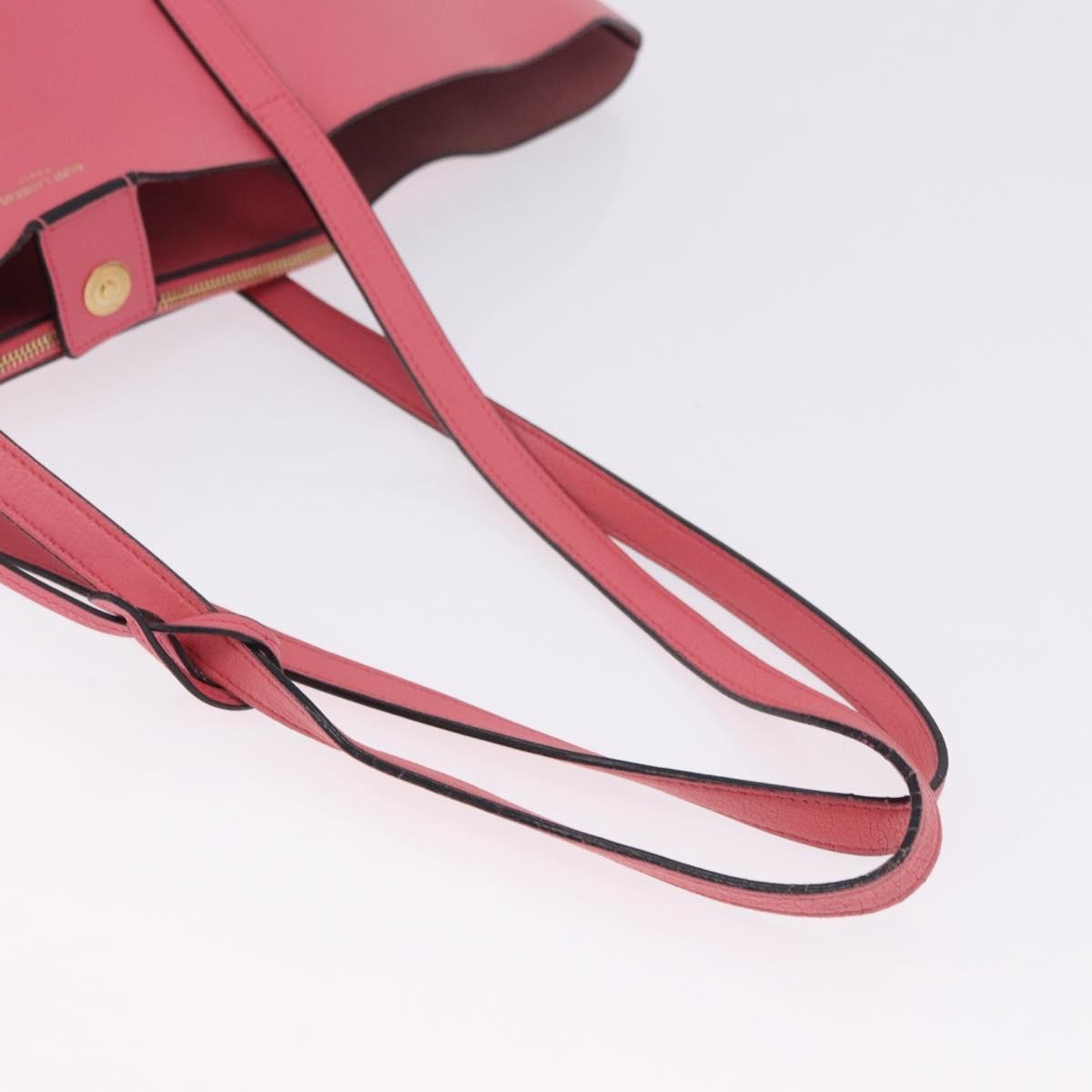 Saint Laurent Shopper Leather Pink Leather Tote Bag Bag (Pre-Owned)