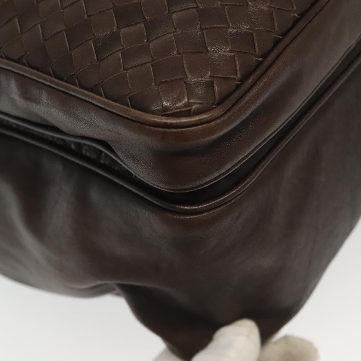 Bottega Veneta Intrecciato Shoulder Leather Brown Leather Shoulder Bag Bag (Pre-Owned)
