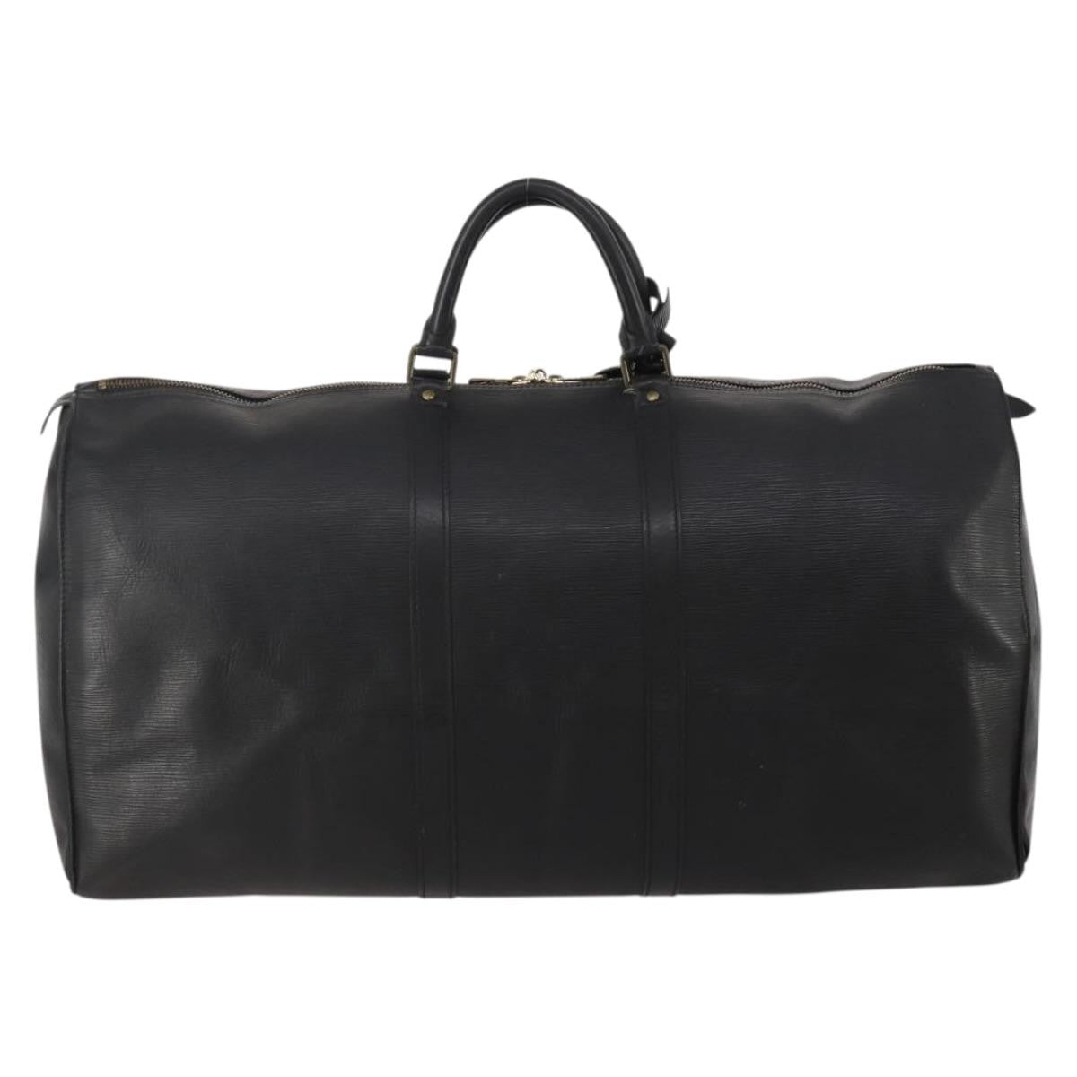 Louis Vuitton Keepall Epi Black Leather Travel Bag Bag (Pre-Owned)