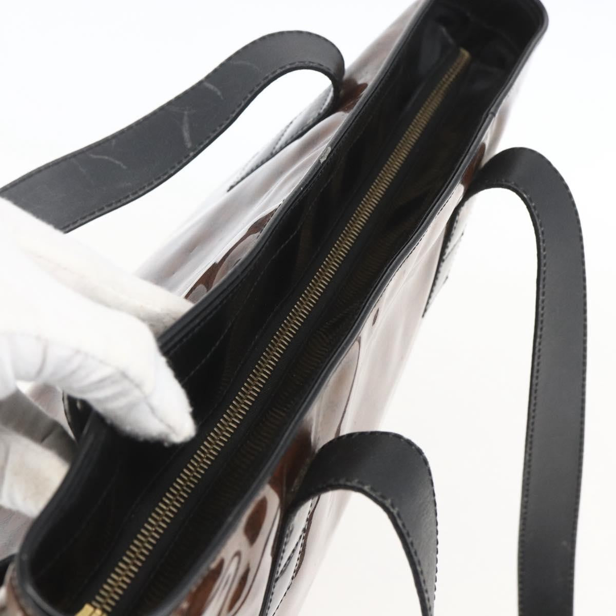 Celine Vintage Macadam Macadam Canvas  Vinyl Brown Plastic Shoulder Bag Bag (Pre-Owned)