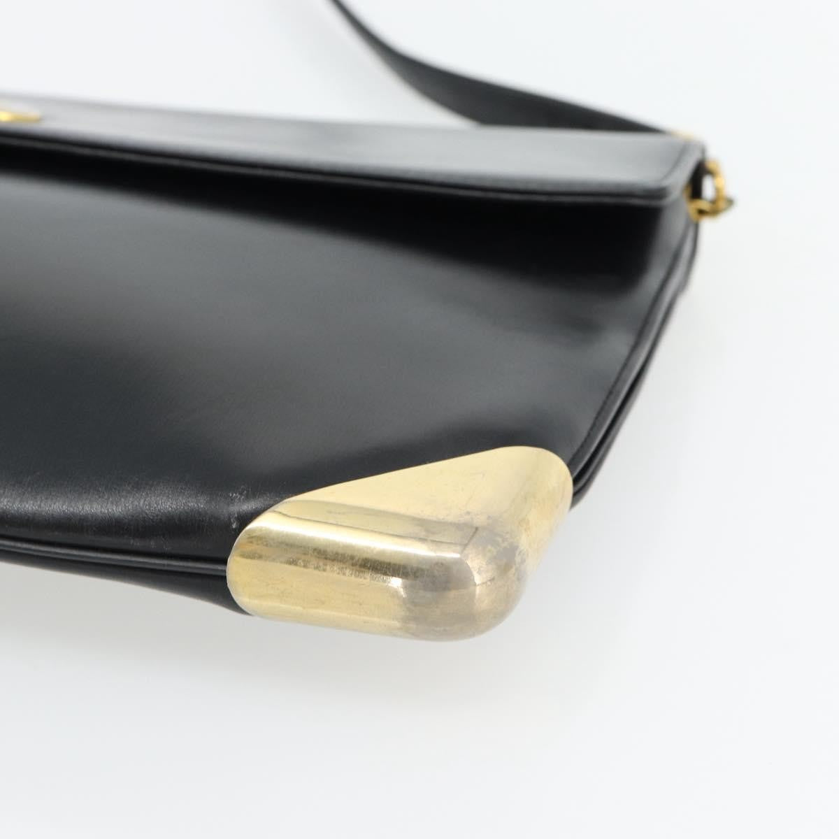 Christian Dior Cd Shoulder Bag Leather Black Leather Shoulder Bag Bag (Pre-Owned)