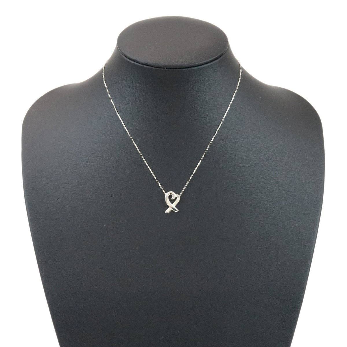 Tiffany & Co. Paloma Picasso Loving Heart Silver Silver Silver Necklace Jewelry (Pre-Owned)
