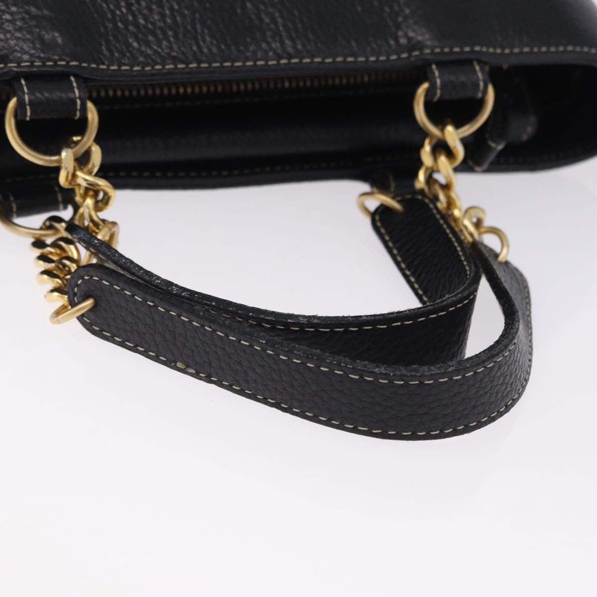 Bally Vintage Leather Black Leather Tote Bag Bag (Pre-Owned)