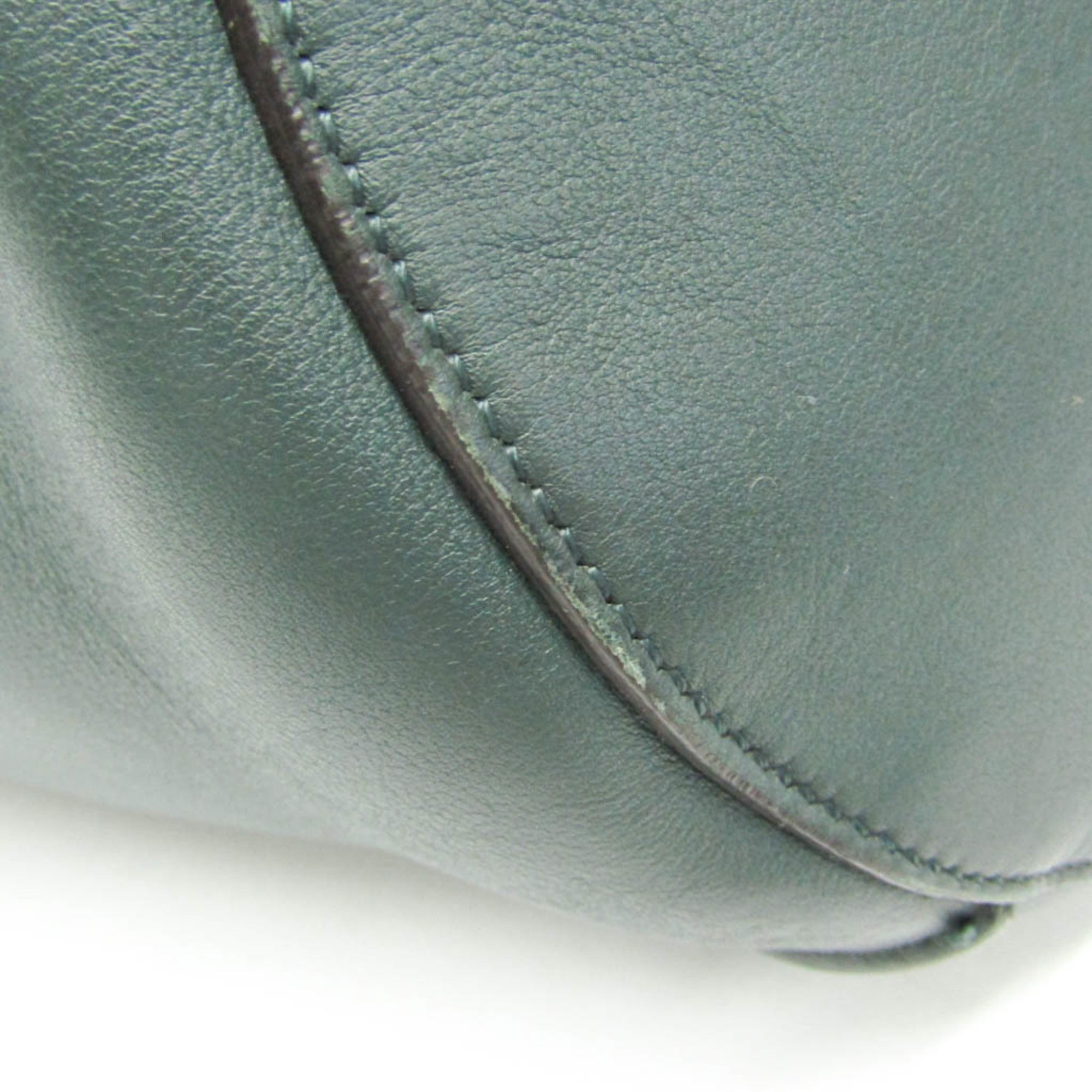 Celine Long Strap Big Bag Bucket Leather Khaki Leather Shoulder Bag Bag (Pre-Owned)
