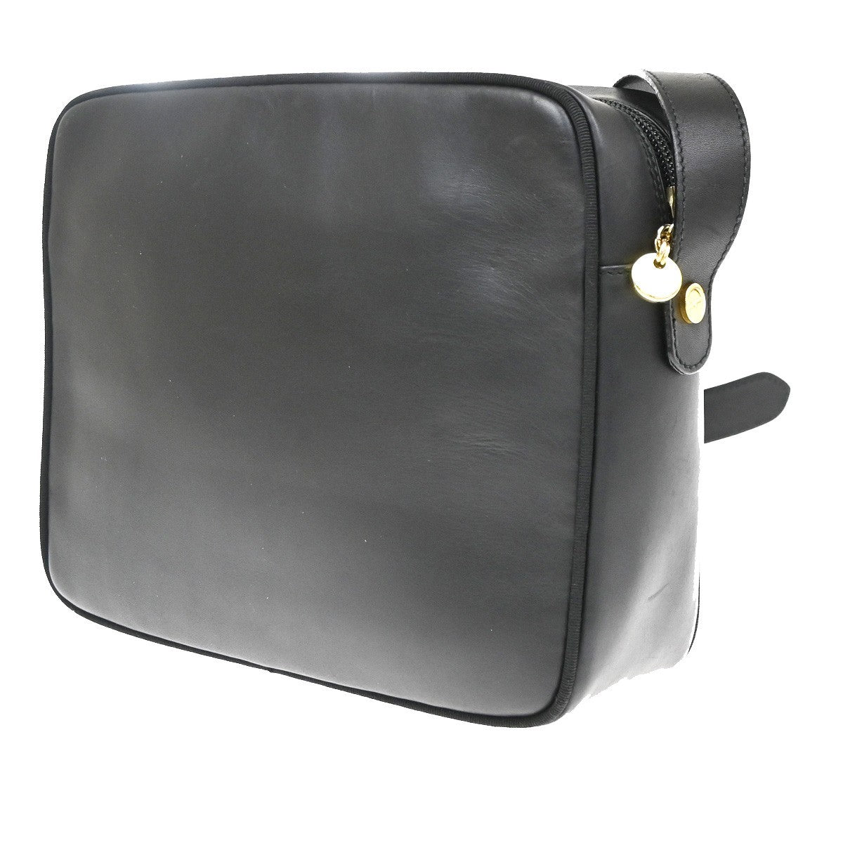 Salvatore Ferragamo Vara Bow Camera Leather Black Leather Shoulder Bag Bag (Pre-Owned)