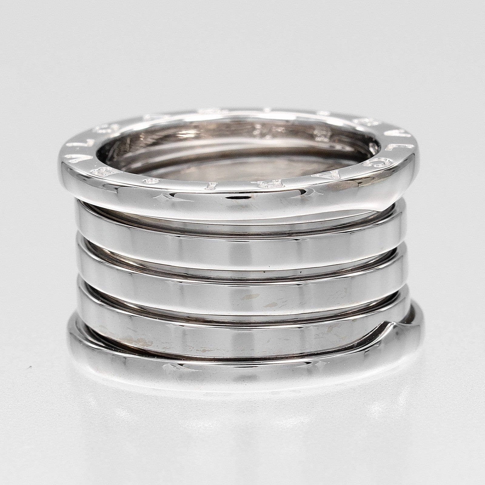 Bvlgari B.Zero1 Xxth Anniversary Five Band 18K White Gold Silver White_Gold Ring Jewelry (Pre-Owned)