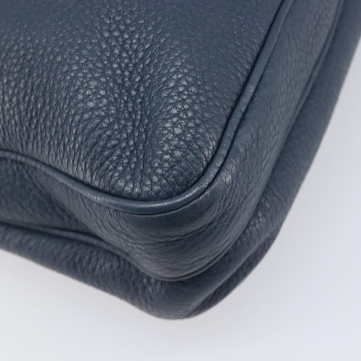 Prada Messenger Saffiano Leather Navy Leather Handbag (Pre-Owned)