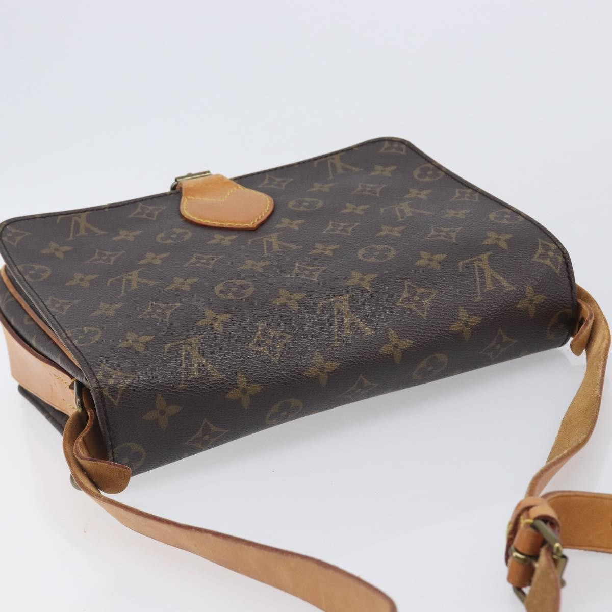 Louis Vuitton Cartouchiere Monogram Canvas Brown Canvas Handbag (Pre-Owned)