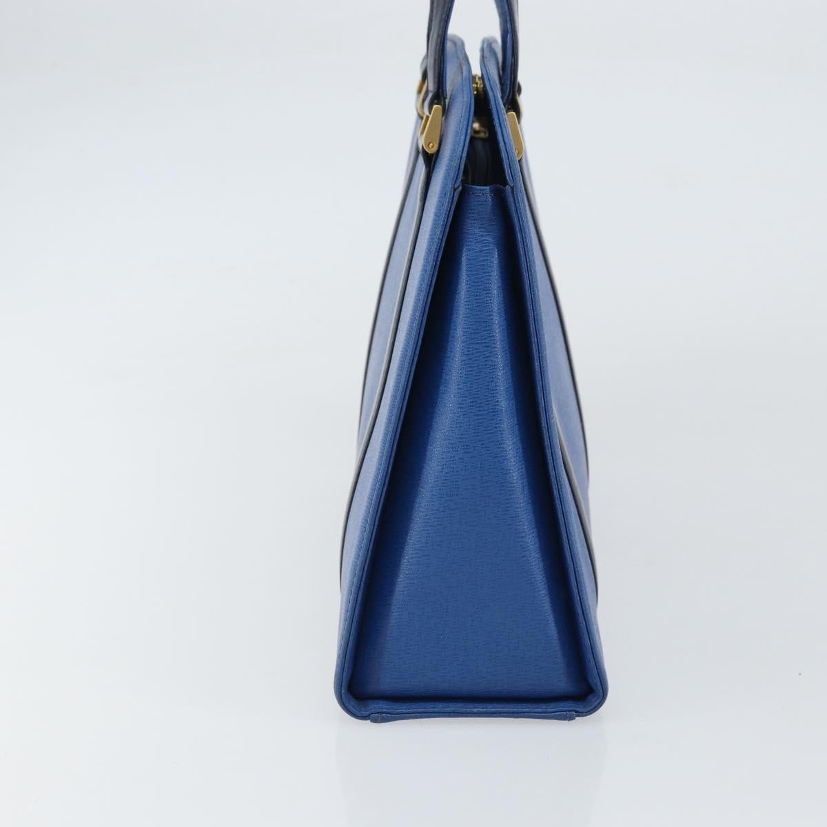 Burberry Vintage Leather Blue Leather Handbag (Pre-Owned)