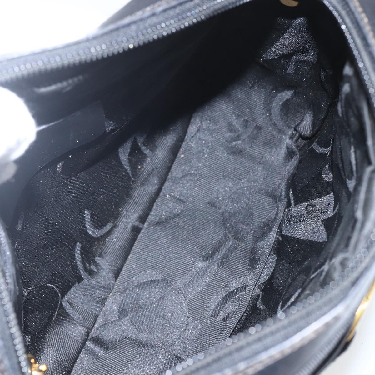 Salvatore Ferragamo Vara Bow Camera Patent Leather Black Leather Shoulder Bag Bag (Pre-Owned)