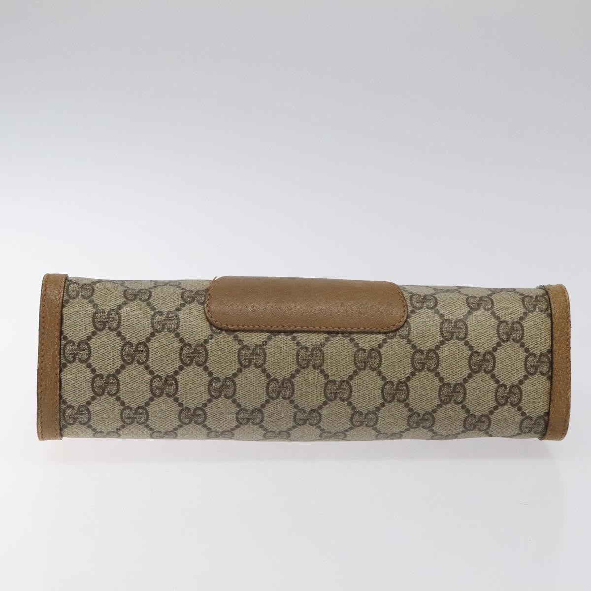 Gucci Sherry Line Canvas Beige Canvas Clutche & Pouche Bag (Pre-Owned)