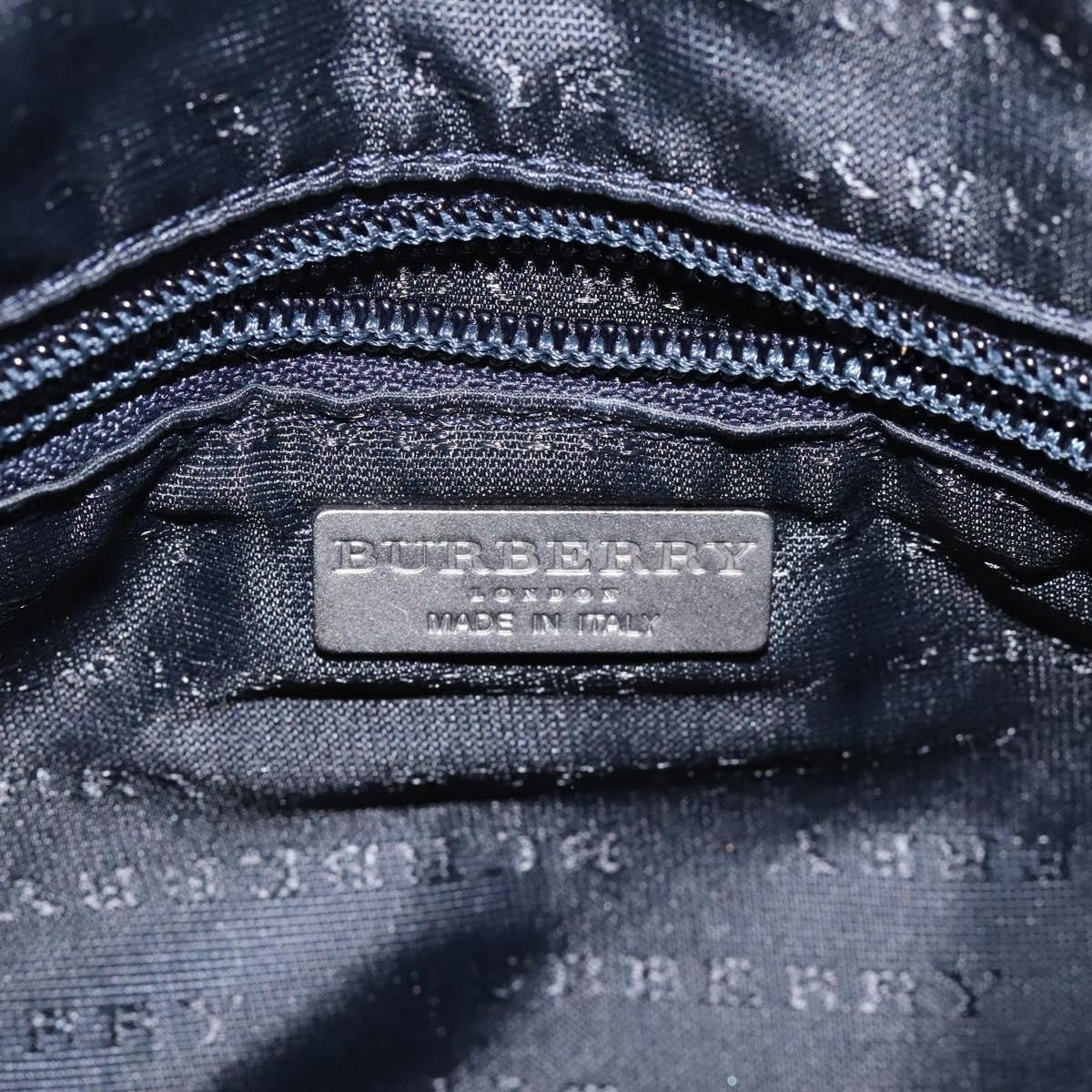 Burberry Nova Check Nova Check Canvas Navy Canvas Handbag (Pre-Owned)