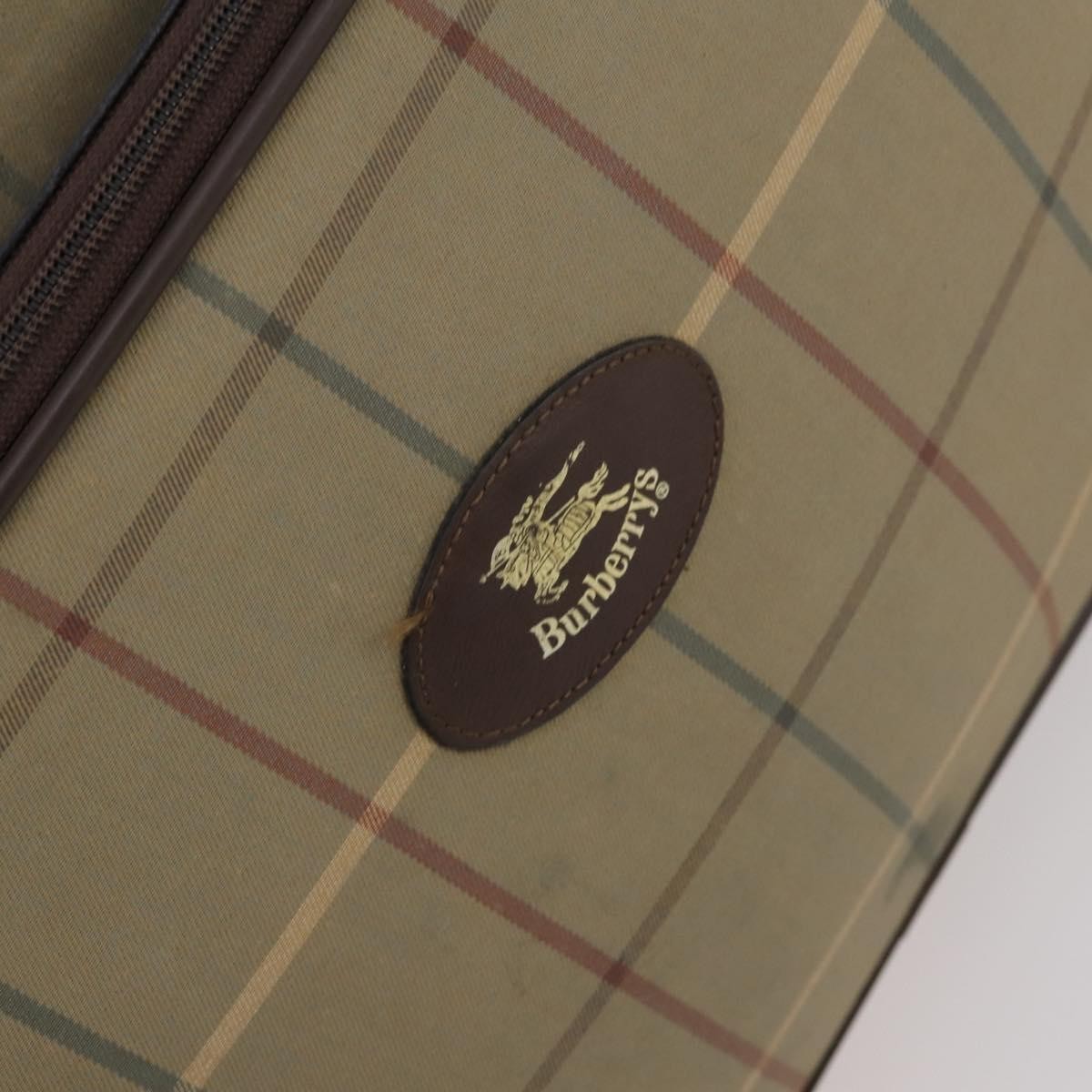 Burberry Nova Check Boston Canvas Beige Canvas Travel Bag Bag (Pre-Owned)