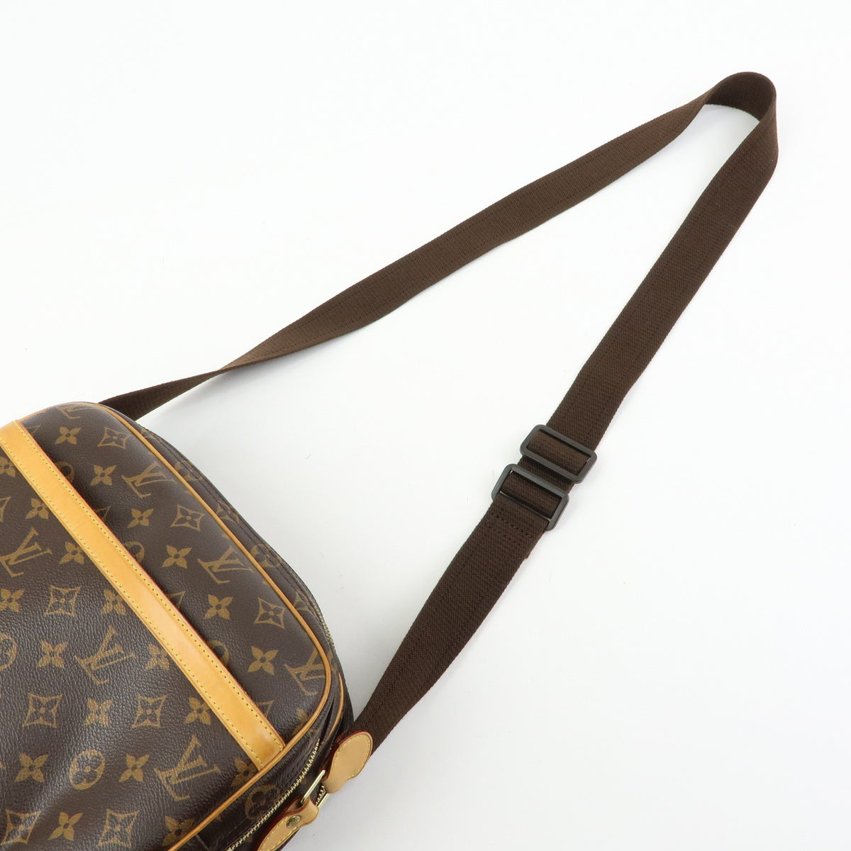 Louis Vuitton Reporter Monogram Canvas Brown Canvas Shoulder Bag Bag (Pre-Owned)