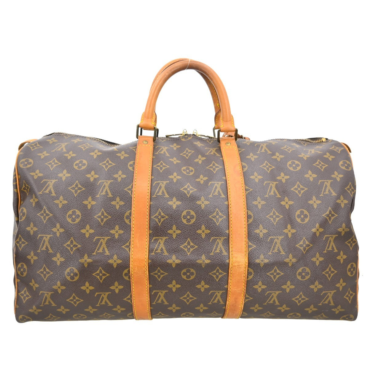Louis Vuitton Keepall Monogram Brown Canvas Travel Bag Bag (Pre-Owned)