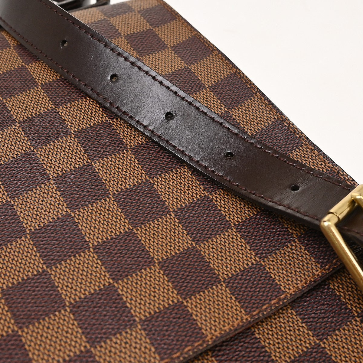Louis Vuitton Portobello Messenger Damier Ebene Brown Canvas Shoulder Bag Bag (Pre-Owned)