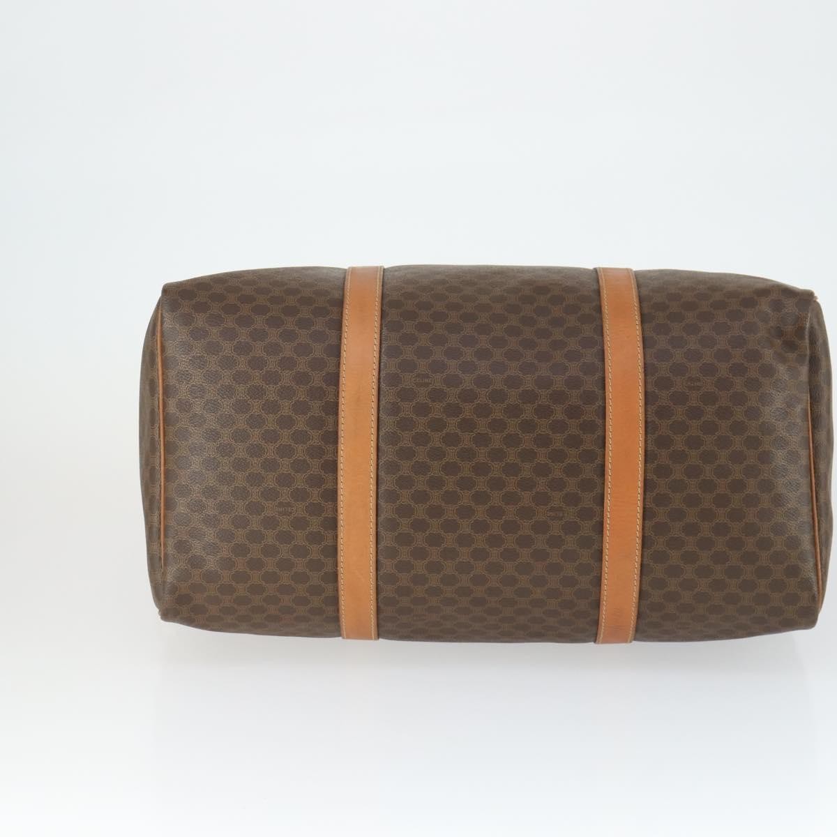 Celine Vintage Macadam Boston Canvas And Leather Brown Pvc Travel Bag Bag (Pre-Owned)