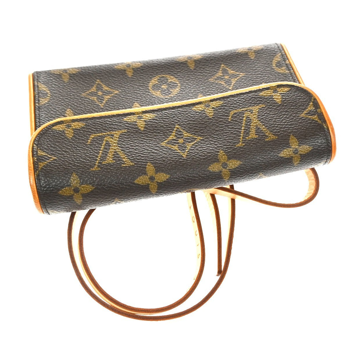 Louis Vuitton Florentine Waist Monogram Canvas Brown Canvas Handbag (Pre-Owned)