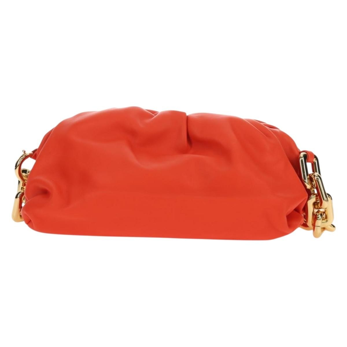 Bottega Veneta The Chain Leather Orange Leather Shoulder Bag Bag (Pre-Owned)