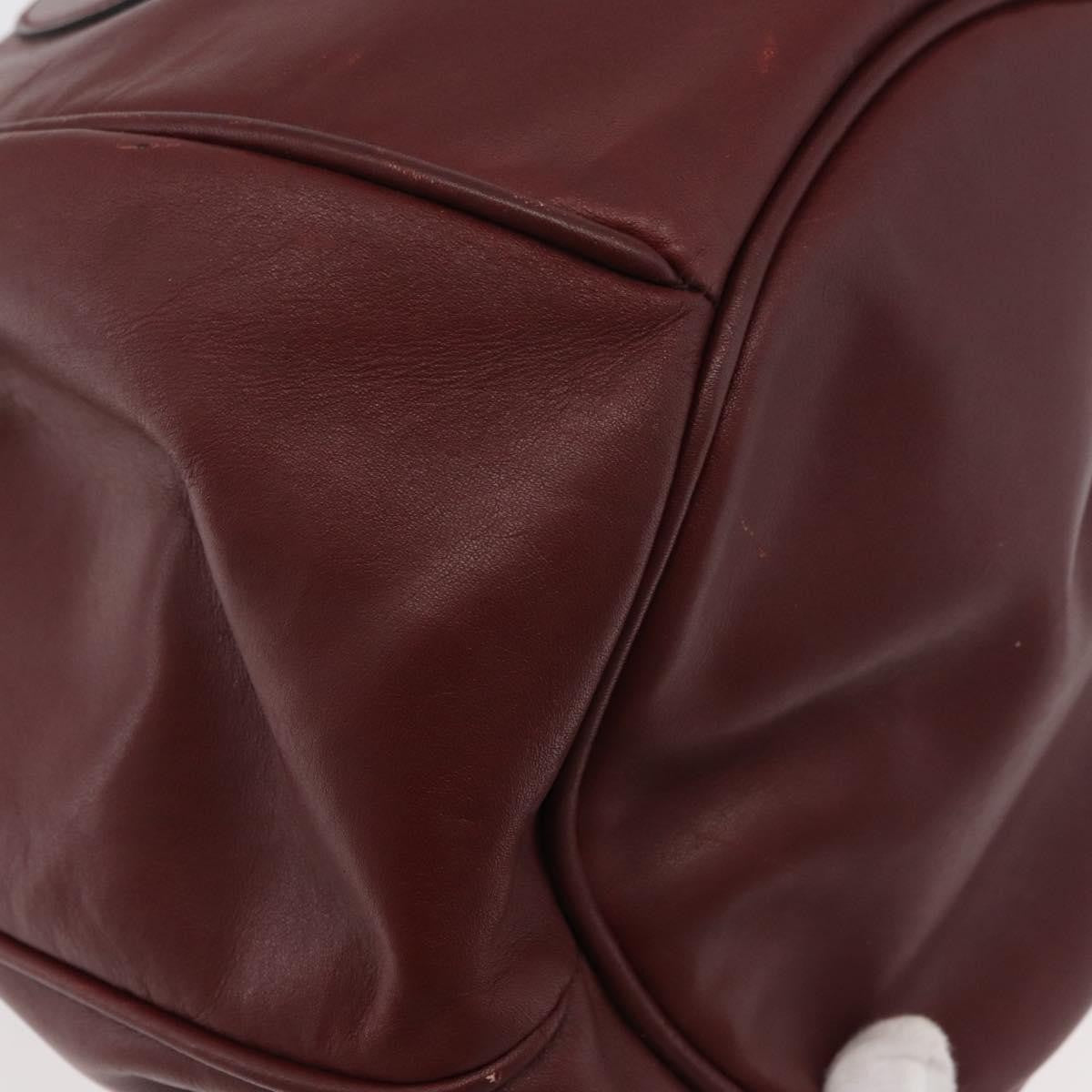 Cartier Must De Cartier Leather Burgundy Leather Shoulder Bag Bag (Pre-Owned)