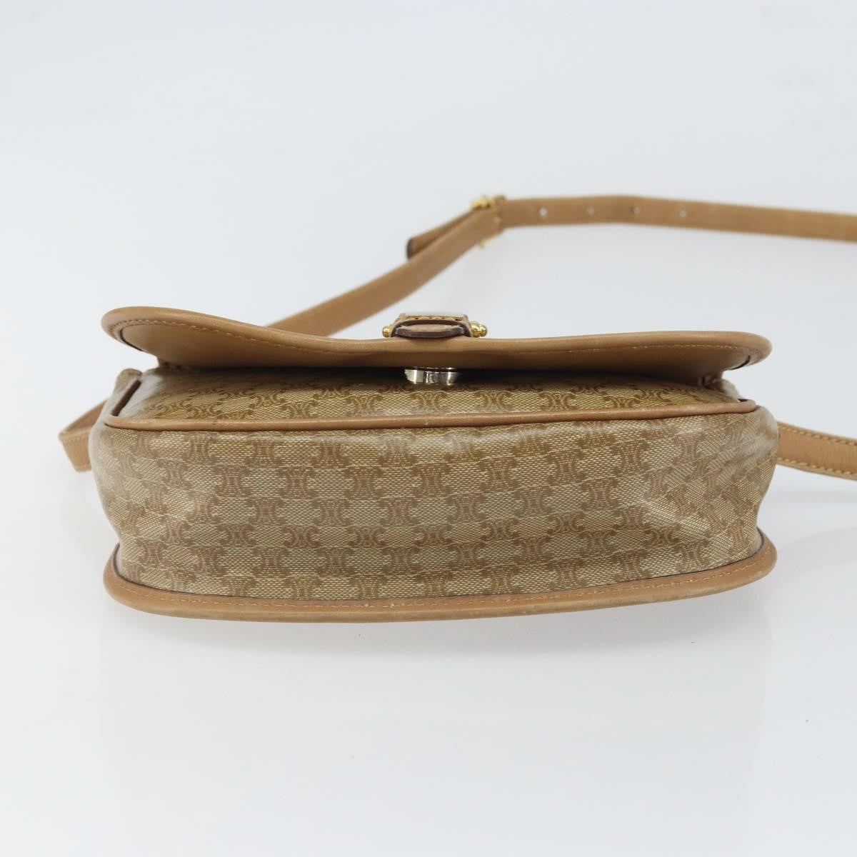 Celine Vintage Macadam Canvas Beige Canvas Shoulder Bag Bag (Pre-Owned)