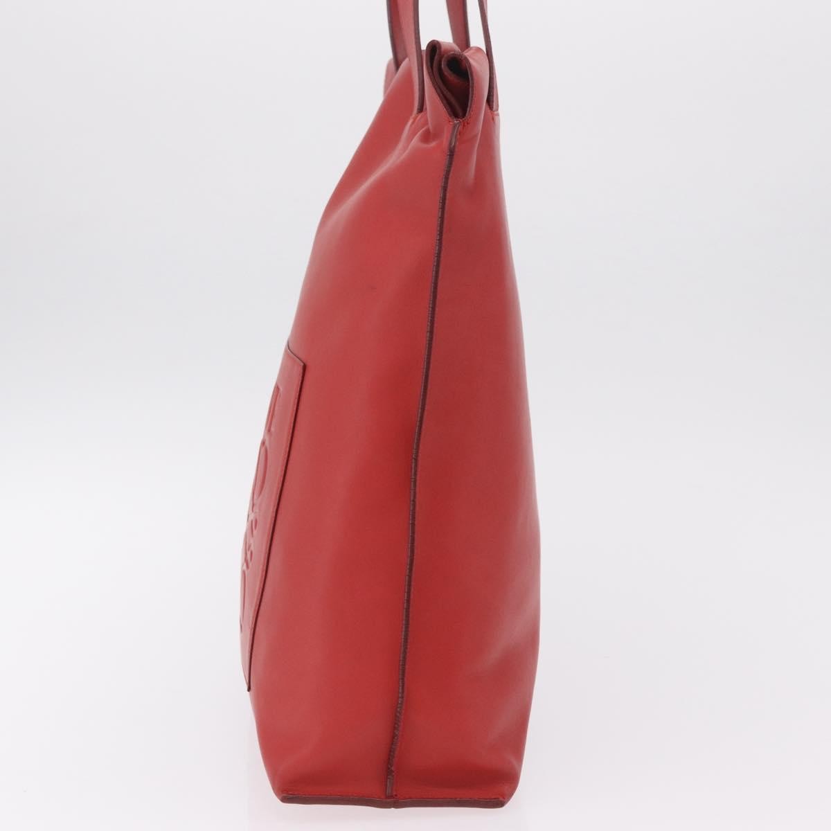 Loewe Tote Leather Red Leather Tote Bag Bag (Pre-Owned)