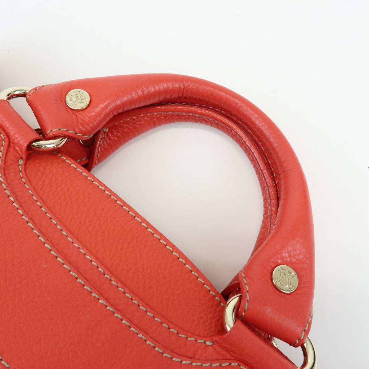 Celine Boogie Calfskin Red Leather Handbag (Pre-Owned)