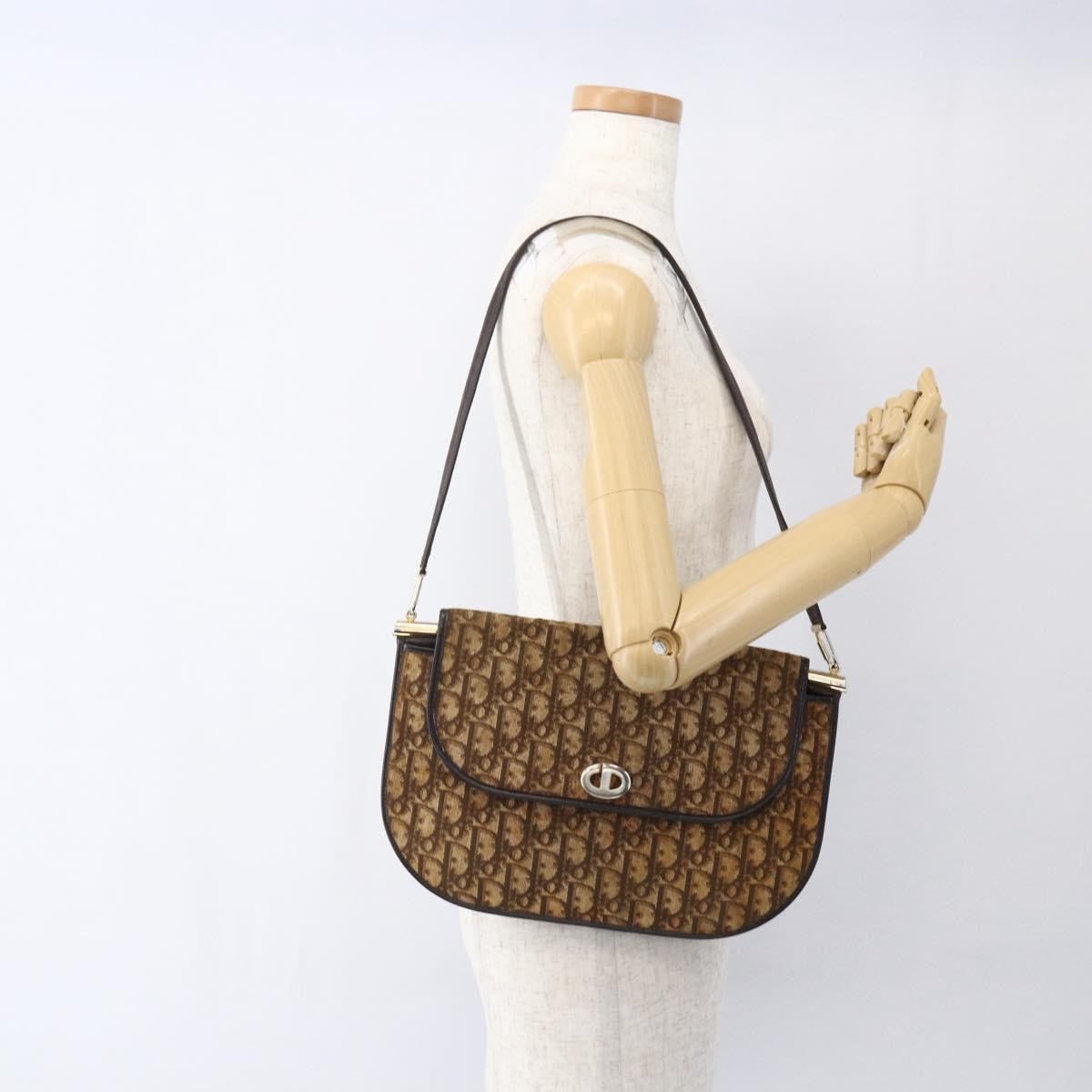 Christian Dior Vintage Trotter Canvas Brown Canvas Shoulder Bag Bag (Pre-Owned)