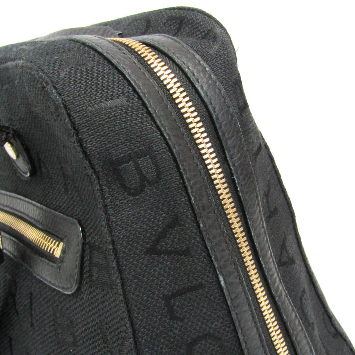 Bvlgari Logomania Canvas Black Canvas Handbag (Pre-Owned)