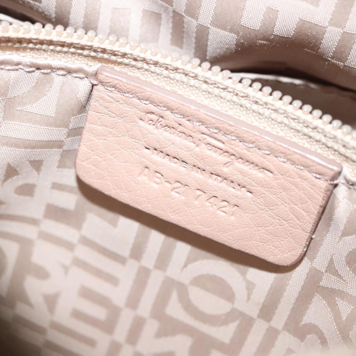 Salvatore Ferragamo Gancini Leather Pink Leather Handbag (Pre-Owned)