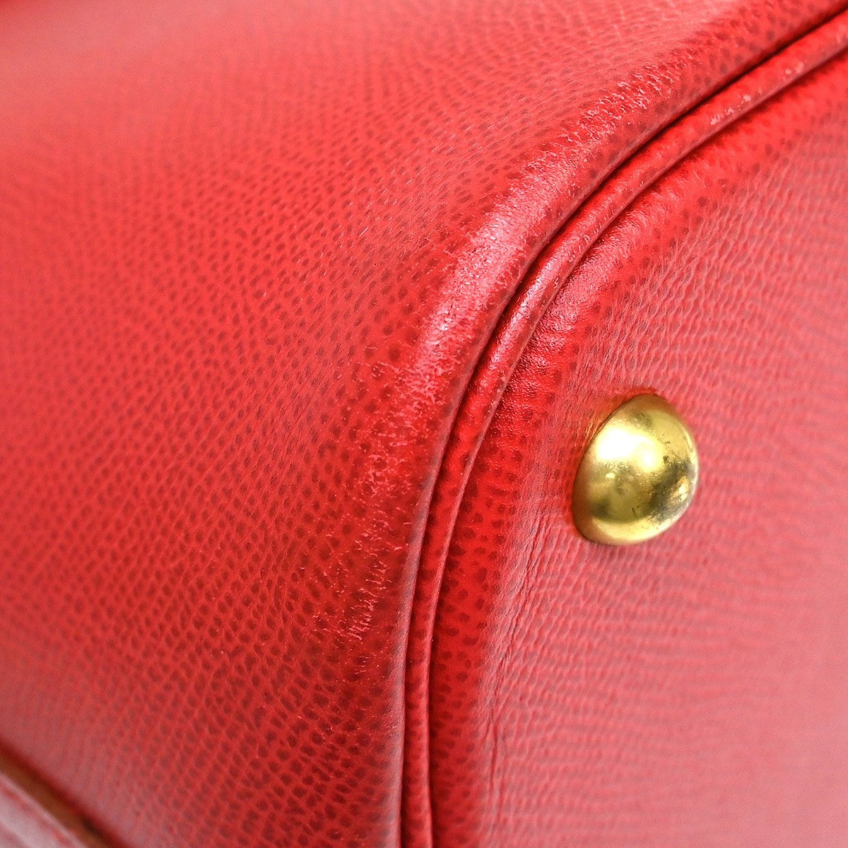 Hermes Bolide Courchevel Red Leather Handbag (Pre-Owned)