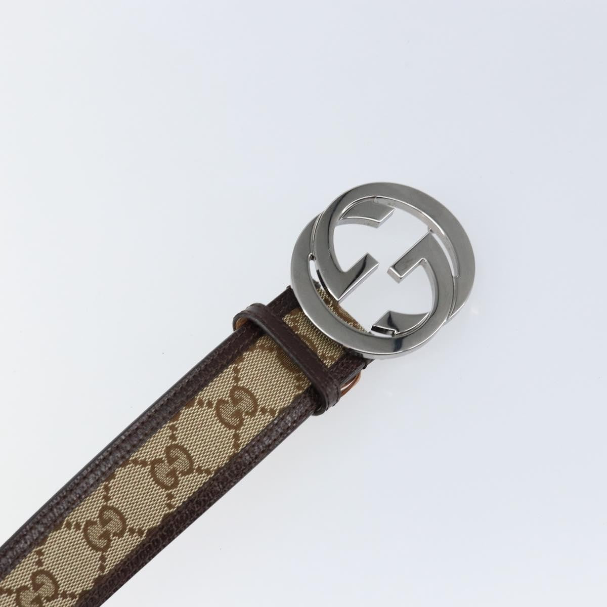 Gucci Interlocking G Belt Gg Canvas Beige Canvas Belts Accessory (Pre-Owned)