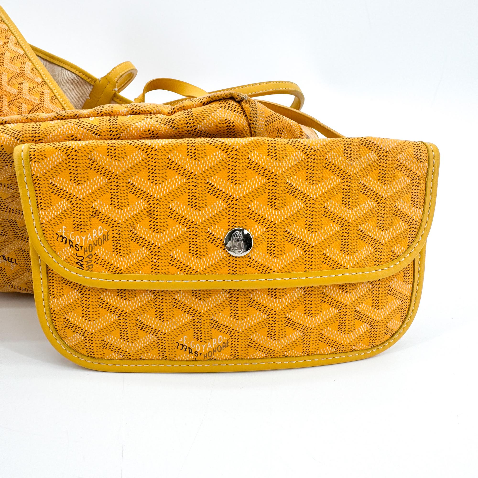 Goyard Saint Louis Tote Coated Canvas Yellow Canvas Tote Bag Bag (Pre-Owned)