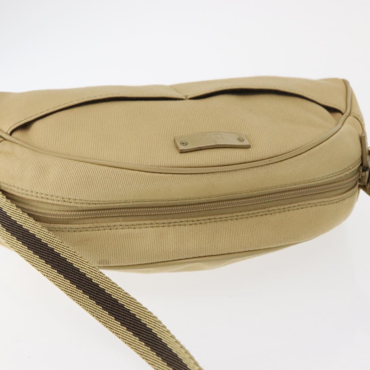 Gucci Vintage Canvas Beige Canvas Shoulder Bag Bag (Pre-Owned)
